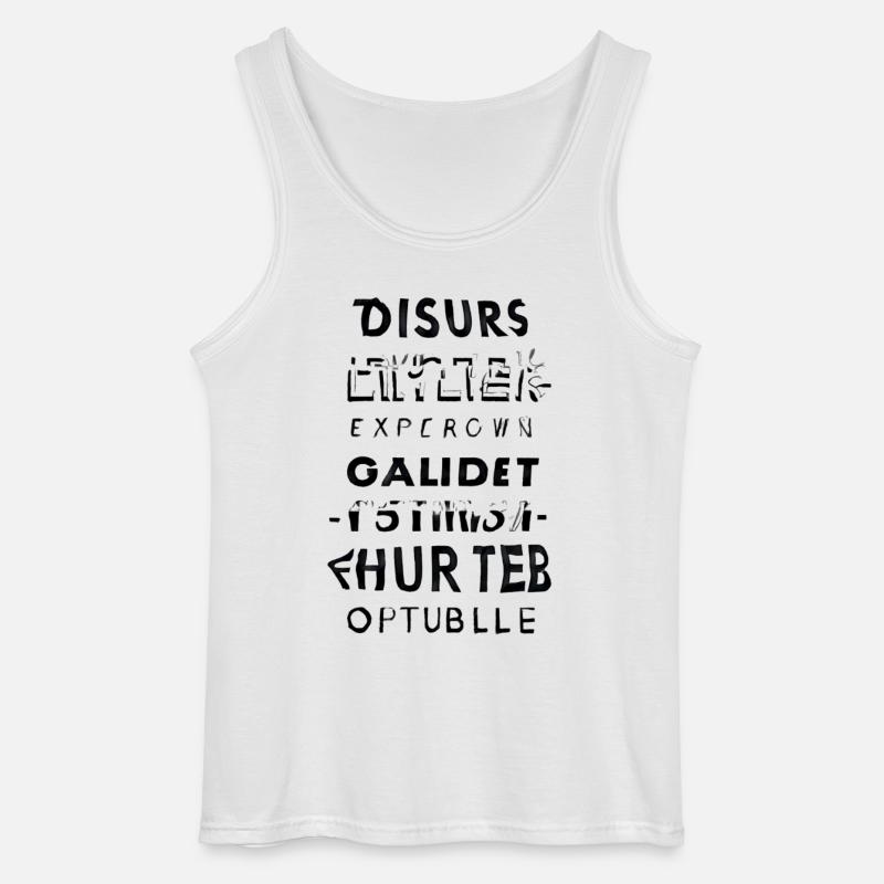 Glitchtext Kaskade - Gildan Männer Tank Top - Weiß