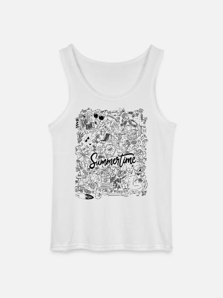 Summertime - Gildan Men’s Tank Top - white