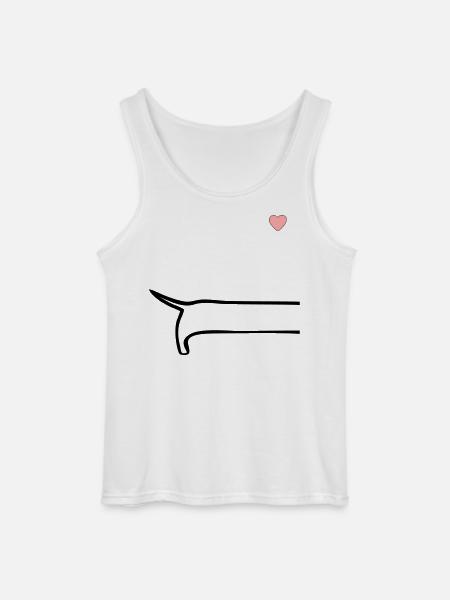 Minimalist Dog Back - Gildan Men’s Tank Top - white