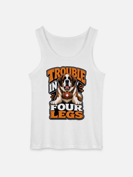 Saint Bernard - Gildan Men’s Tank Top - white
