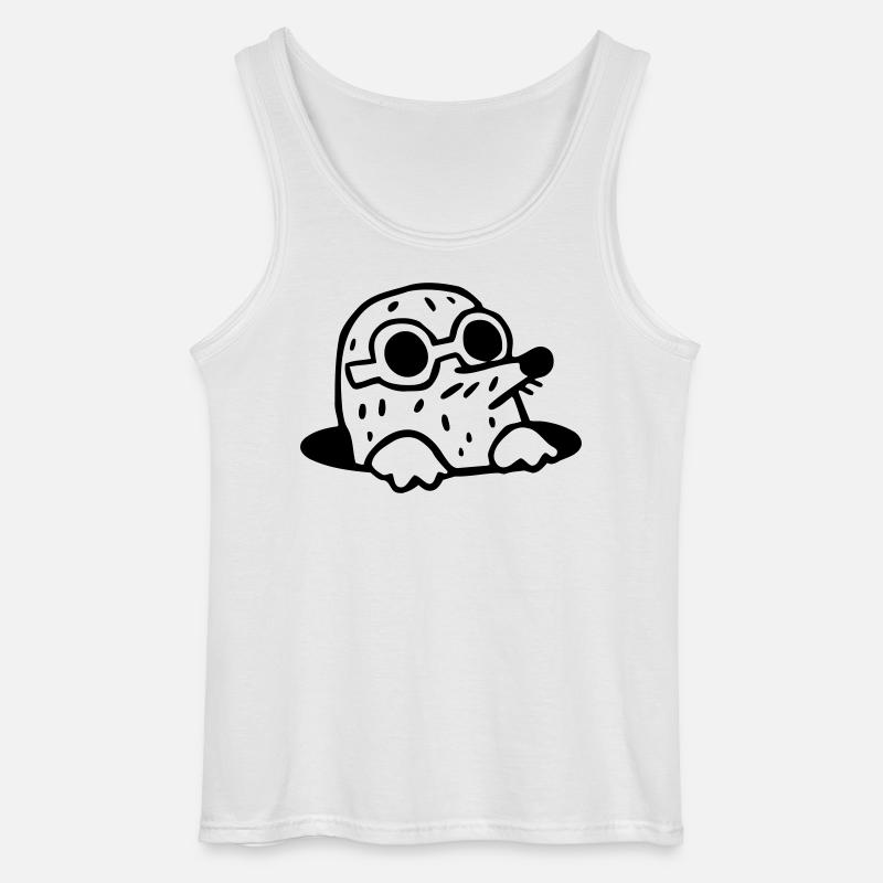 cool Mole - Gildan Men’s Tank Top - white