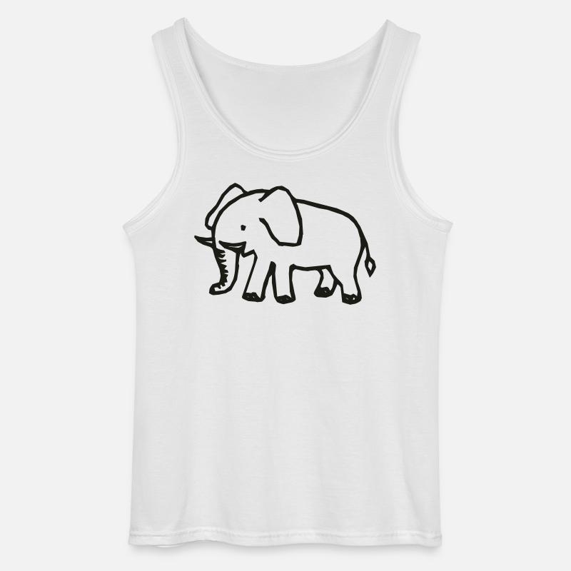 Elefant - Gildan Männer Tank Top - Weiß