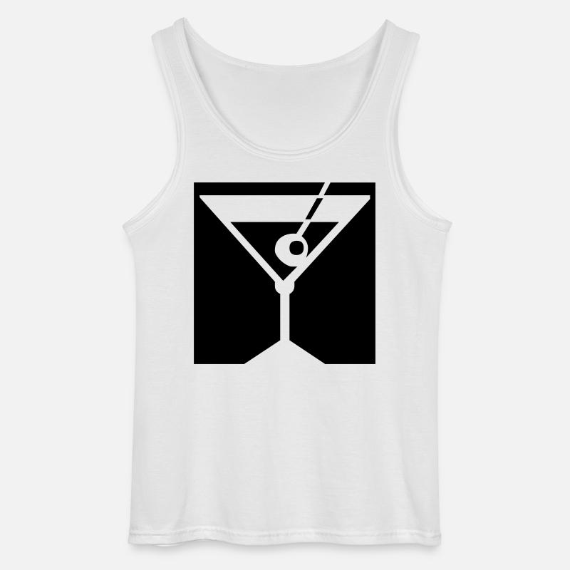Cocktail - Gildan Männer Tank Top - Weiß