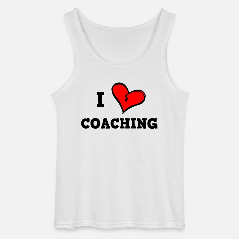 Ich liebe Coaching - Gildan Männer Tank Top - Weiß
