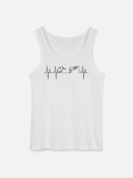 Fußball Elektrokardiogramm EKG - Gildan Männer Tank Top - Weiß