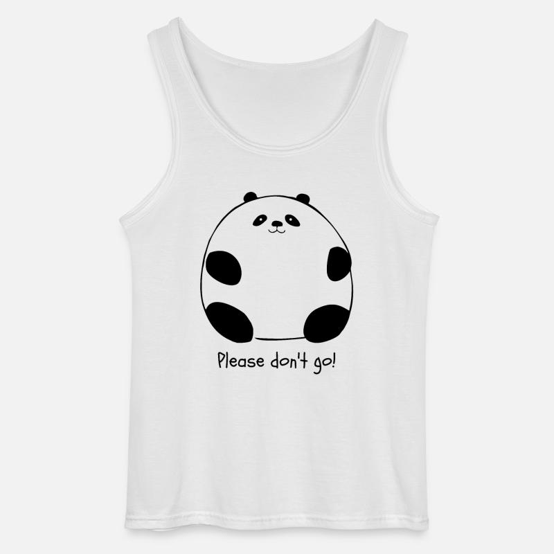 Bitte geh nicht – Dicker Panda - Gildan Männer Tank Top - Weiß