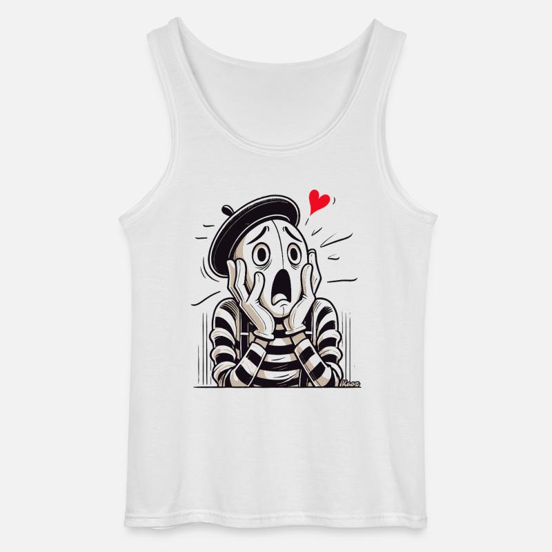 Dramatischer Pantomime – Liebe oder Verzweiflung? - Gildan Männer Tank Top - Weiß