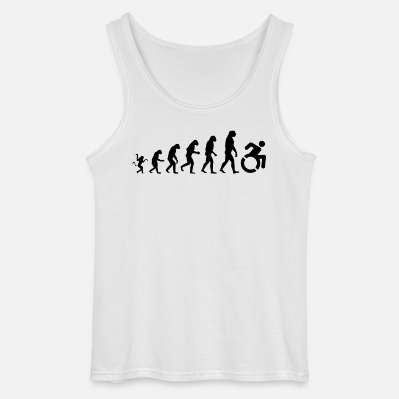 Evolution des Rollstuhls * - Gildan Männer Tank Top - Weiß
