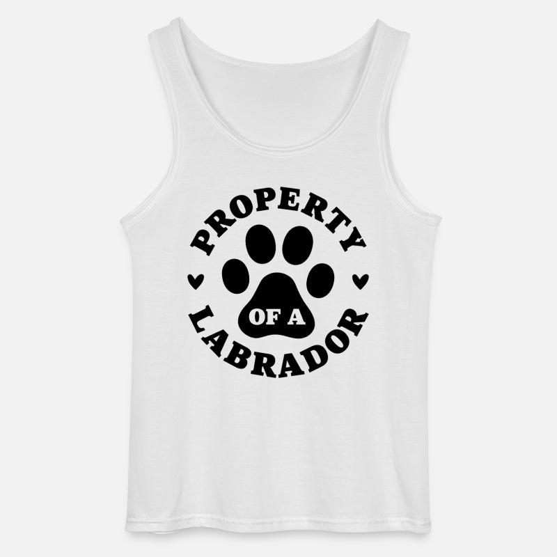 Eigentum eines Labradors - Gildan Männer Tank Top - Weiß