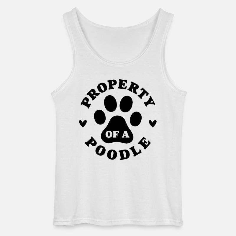 Eigentum eines Pudels - Gildan Männer Tank Top - Weiß