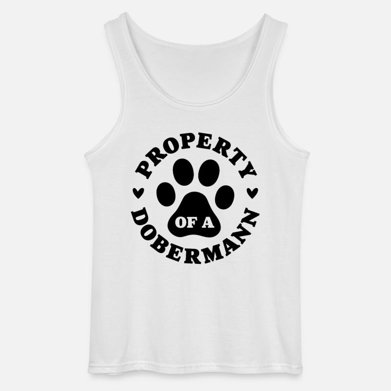 Eigentum eines Dobermanns - Gildan Männer Tank Top - Weiß