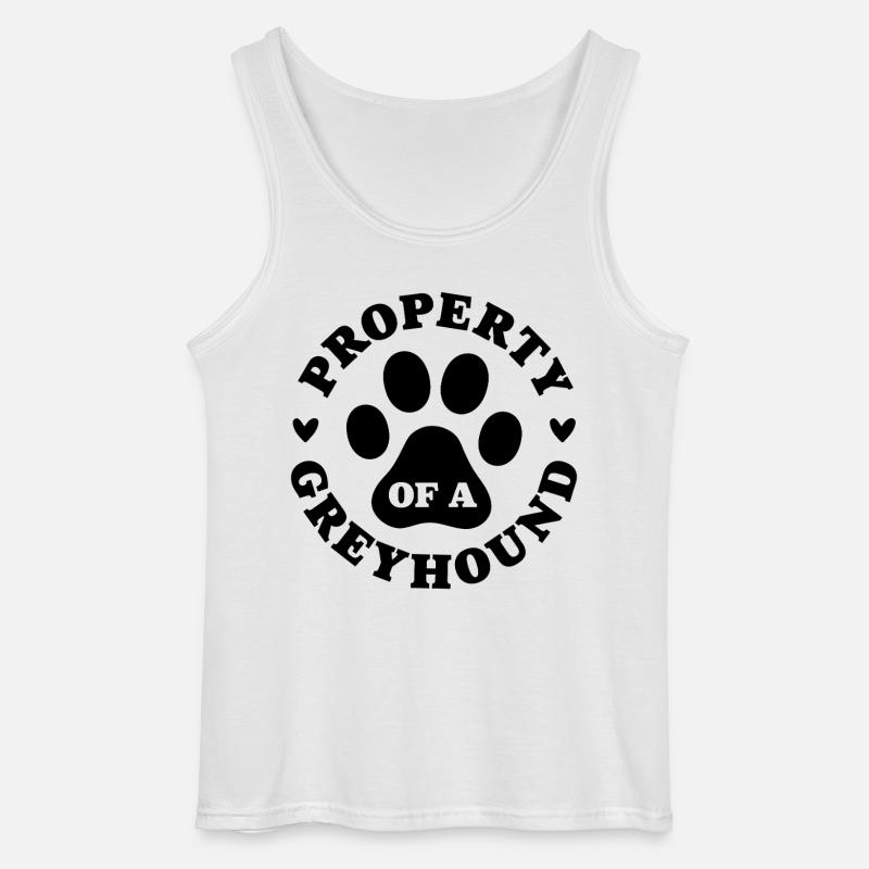 Eigentum eines Windhundes - Gildan Männer Tank Top - Weiß