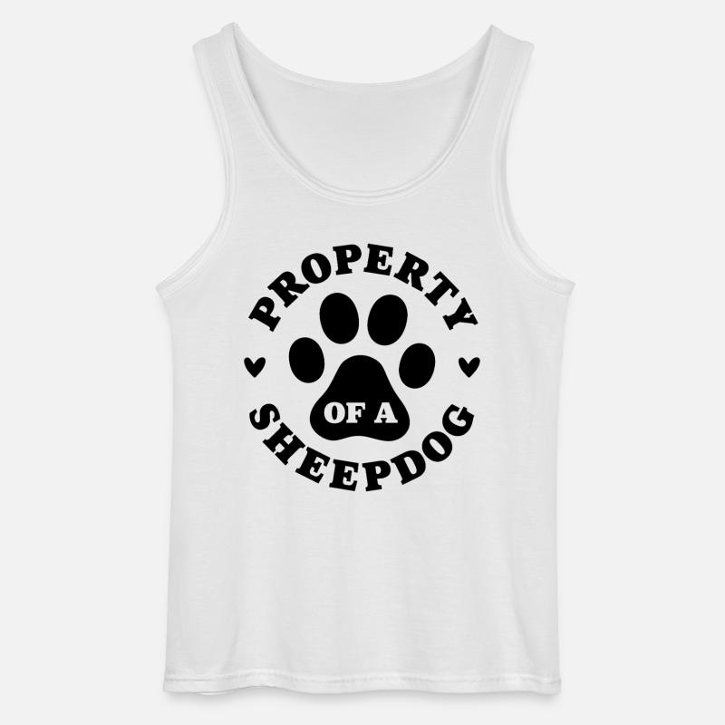 Eigentum eines Schäferhundes - Gildan Männer Tank Top - Weiß