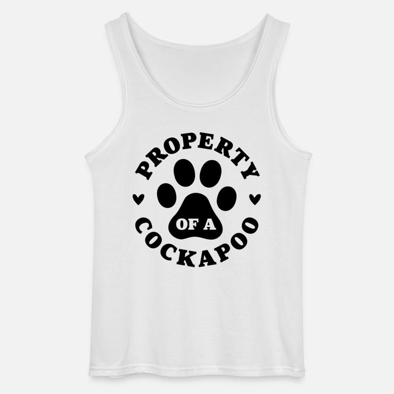 Eigentum eines Cockapoo - Gildan Männer Tank Top - Weiß