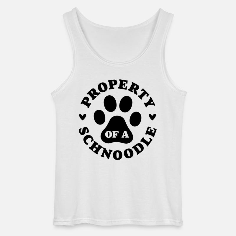Eigentum eines Schnoodles - Gildan Männer Tank Top - Weiß