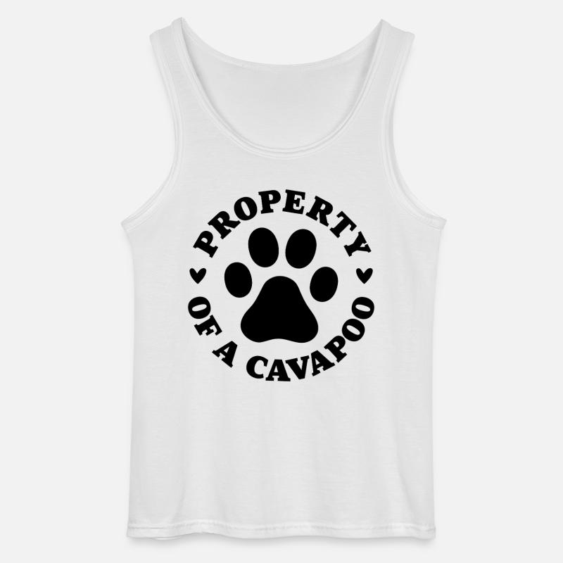 Eigentum eines Cavapoo - Gildan Männer Tank Top - Weiß