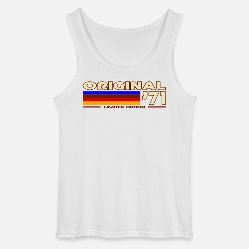 Originales 71 Rainbow Retro-Abzeichen - Gildan Männer Tank Top - Weiß