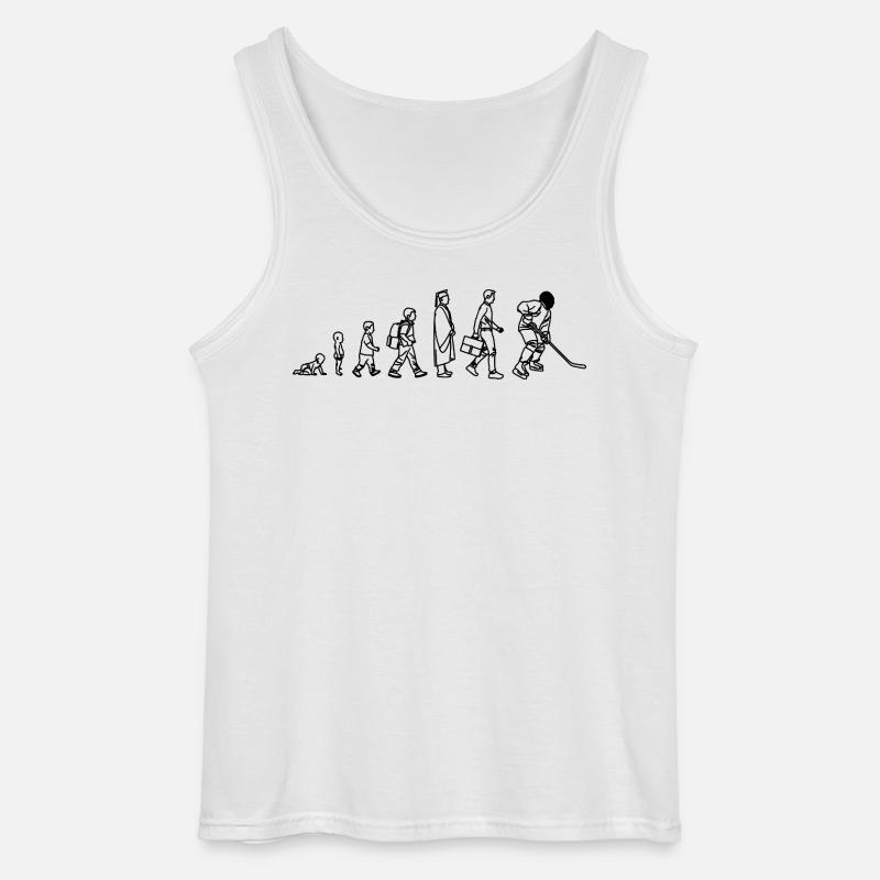 Evolution Eishockeyspieler - Gildan Männer Tank Top - Weiß