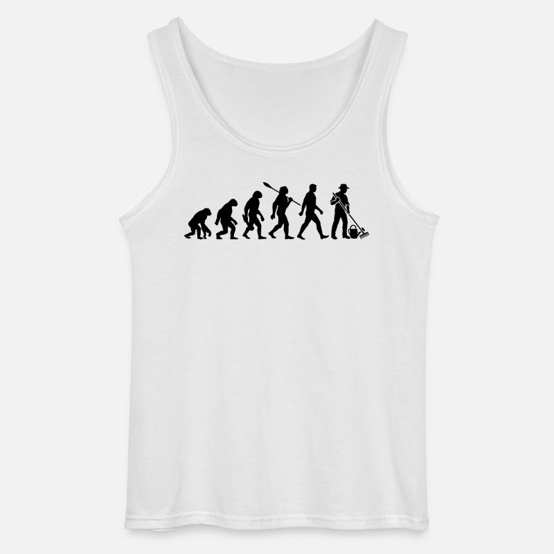 Evolution - Gärtner - Garten - Gartenarbeit - Gildan Männer Tank Top - Weiß