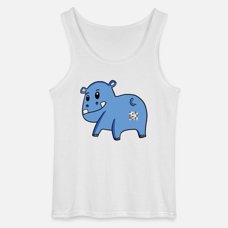 Nilpferd Arsch - Nilpferd Hintern - Gildan Männer Tank Top - Weiß