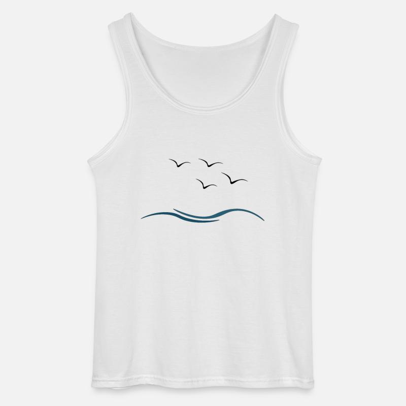 Möwe - Gildan Männer Tank Top - Weiß