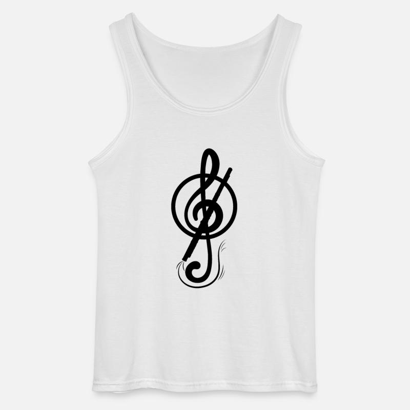 Querflöte - Gildan Männer Tank Top - Weiß