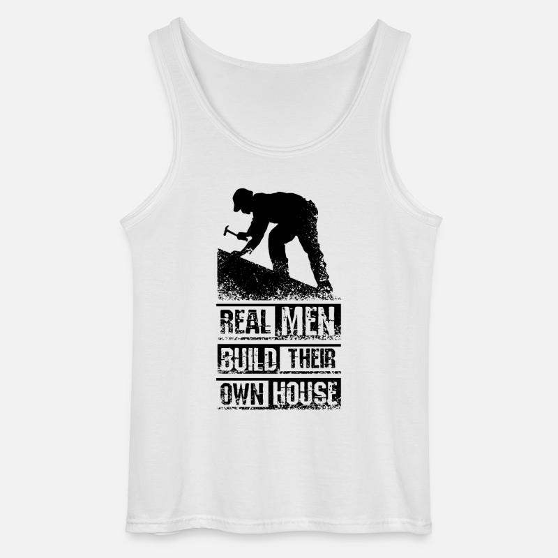 Männer Bauherr - Gildan Männer Tank Top - Weiß