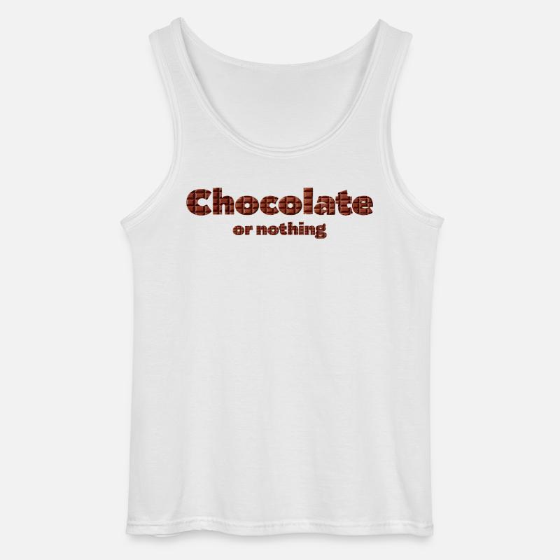 Chocolate pattern with 3D effect - Gildan Men’s Tank Top - white