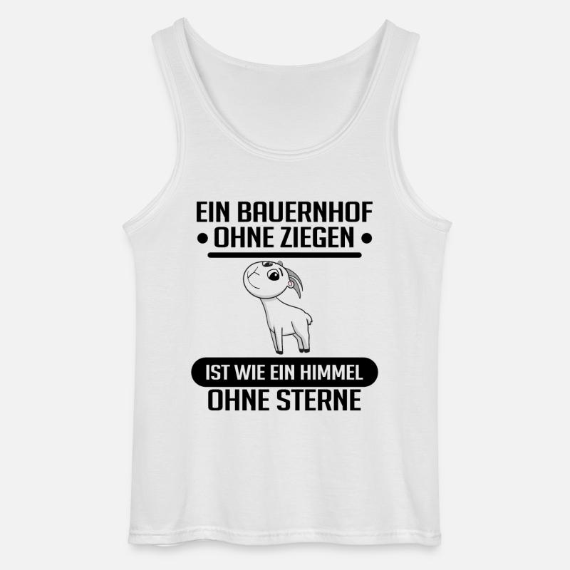 Ziege Ziegenbock Bock - Gildan Männer Tank Top - Weiß