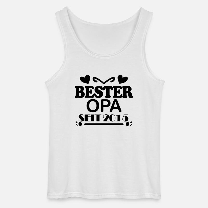 Bester Opa seit 2015 - Gildan Männer Tank Top - Weiß