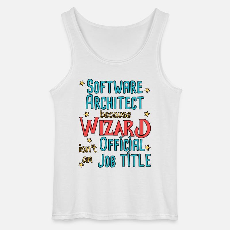 Software Architect Wizard Software Architektur - Gildan Männer Tank Top - Weiß