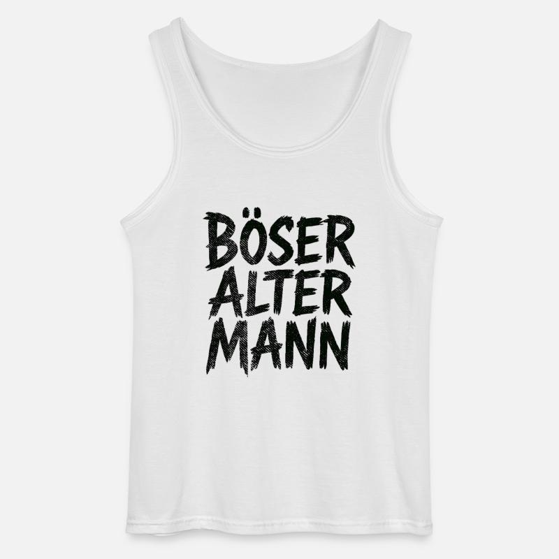 Böser alter Mann – freches Statement - Gildan Männer Tank Top - Weiß