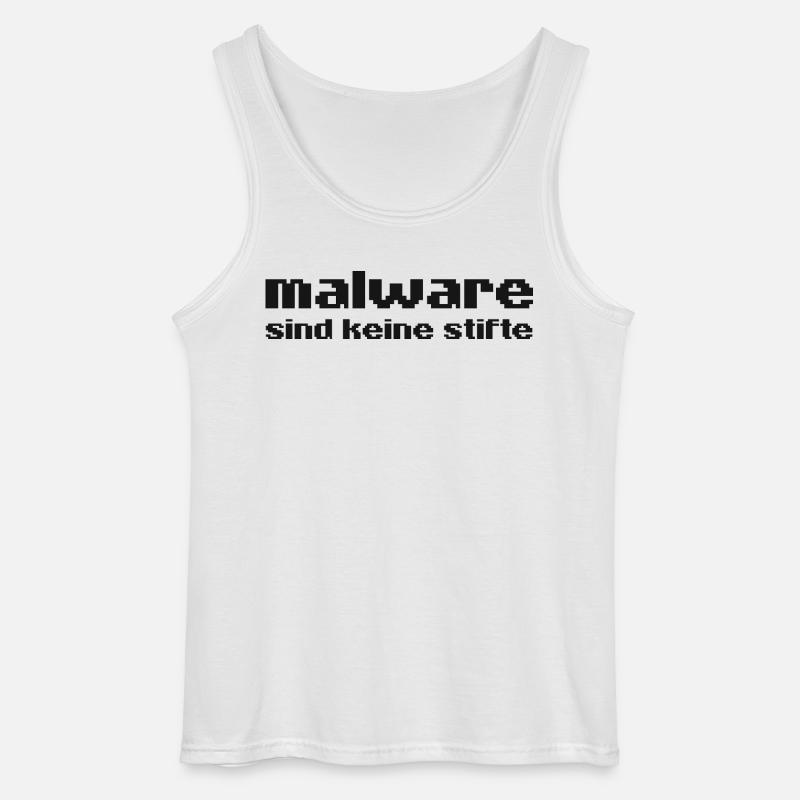 Malware sind keine Stifte - Gildan Männer Tank Top - Weiß