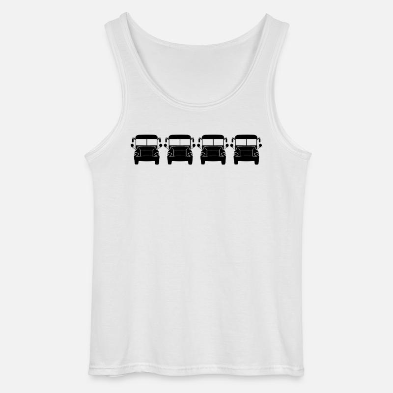Buses - Gildan Men’s Tank Top - white