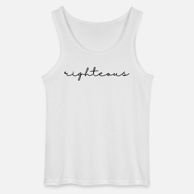 Righteous script - Gildan Men’s Tank Top - white