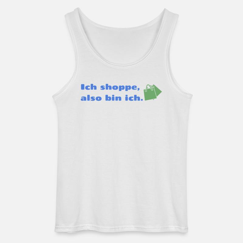 Ich shoppe also bin ich. - Gildan Männer Tank Top - Weiß