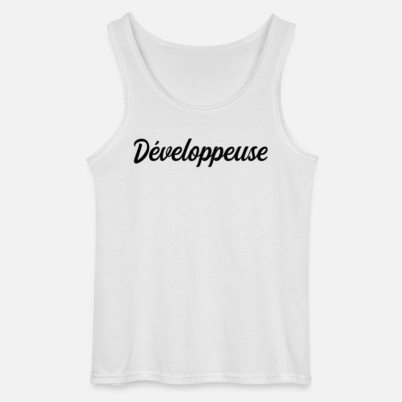 Développeuse Web Code Logiciel Application Tech - Débardeur Gildan Homme - blanc