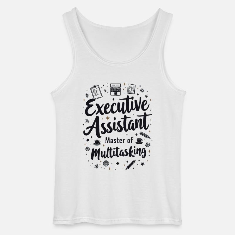 Assistent der Geschäftsführung Multitasking Expert - Gildan Männer Tank Top - Weiß