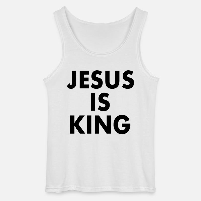 Jesus is king - Gildan Men’s Tank Top - white