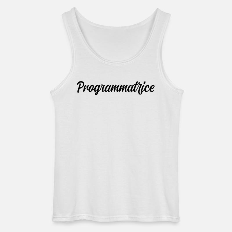 Programmatrice Informatique Code Développeuse Web - Débardeur Gildan Homme - blanc