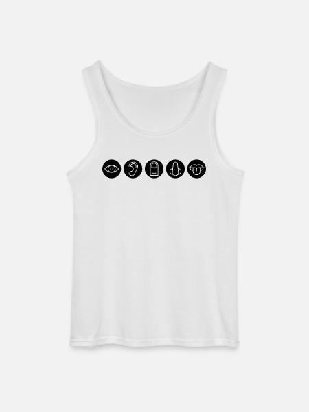 Five senses, sense organs - Gildan Men’s Tank Top - white