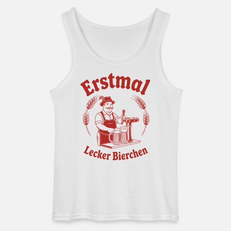 Erstmal lecker Bierchen - Gildan Männer Tank Top - Weiß
