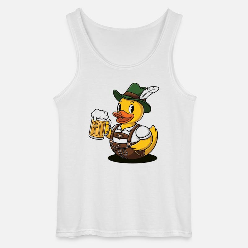 Gummiente Bayer mit Bier - Gildan Männer Tank Top - Weiß