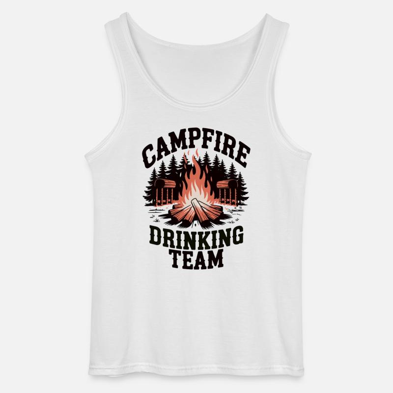 Campfire Drinking Team - Gildan Männer Tank Top - Weiß