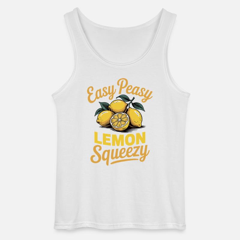 Easy Peasy Lemon Squeezy - Tema estivo fresco - Canotta da uomo Gildan - bianco