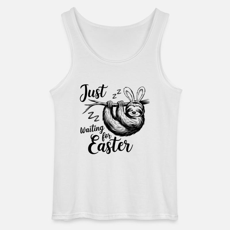 Just Waiting For Easter - Gildan Männer Tank Top - Weiß