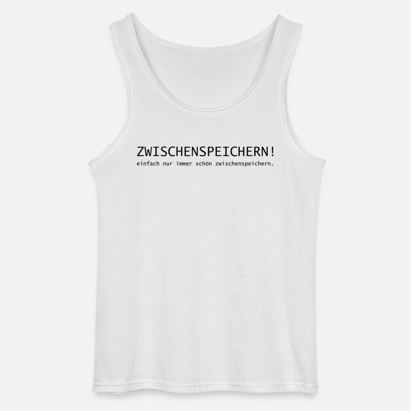 Zwischenspeichern! einfach immer schön speichern. - Gildan Männer Tank Top - Weiß