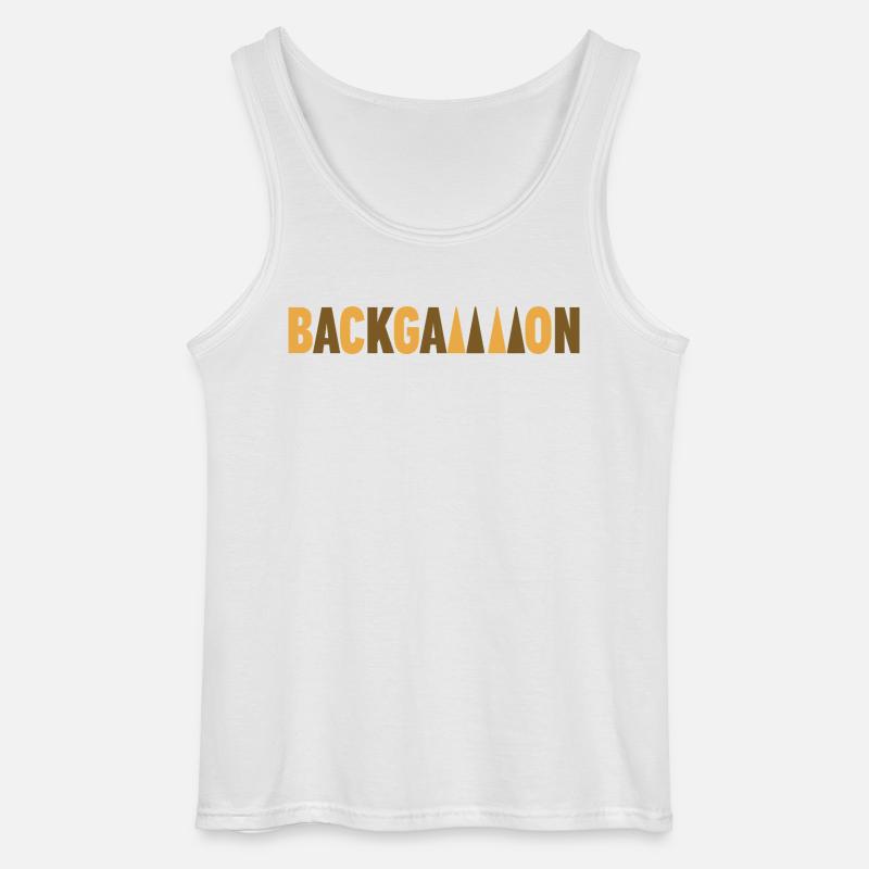 Backgammon - Gildan Männer Tank Top - Weiß