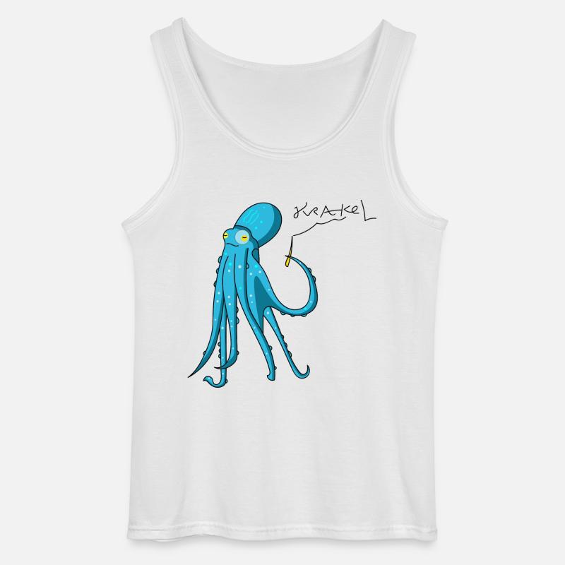 Krake kragelt - Gildan Männer Tank Top - Weiß