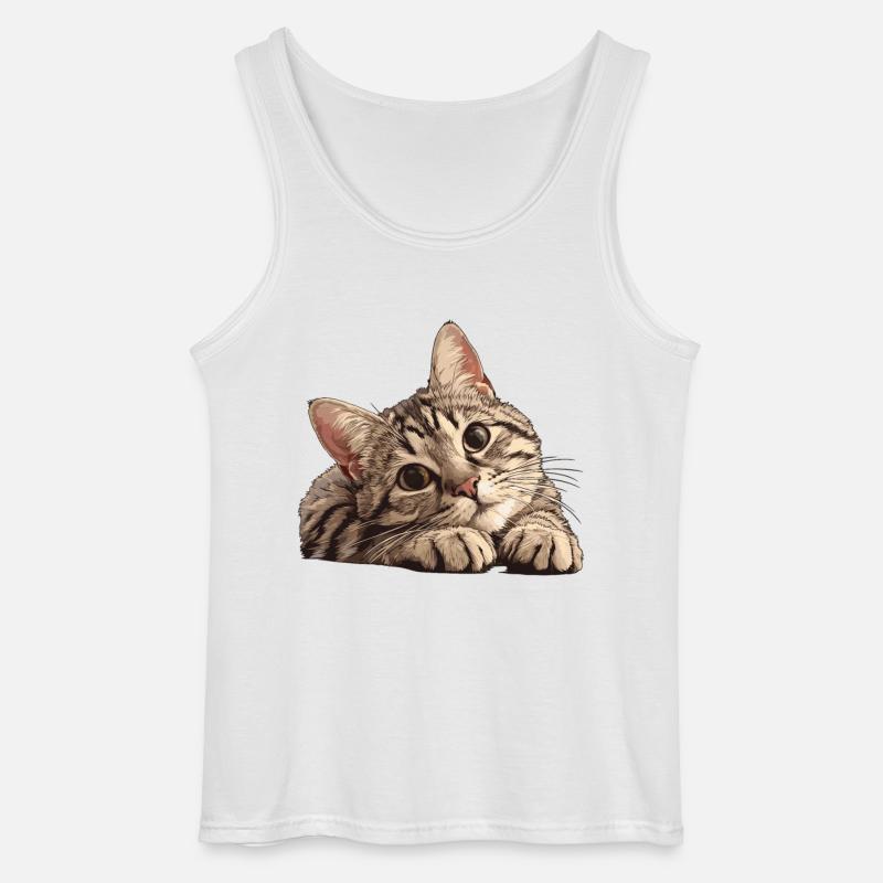 Tabby Kätzchen Tabby Katze - Gildan Männer Tank Top - Weiß